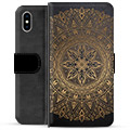 iPhone X / iPhone XS Premium Flip Cover med Pung - Mandala