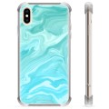iPhone X / iPhone XS Hybrid Cover - Blå Marmor