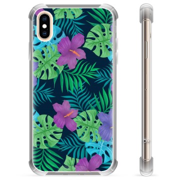 iPhone X / iPhone XS Hybrid Cover - Tropiske Blomster