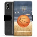 iPhone X / iPhone XS Premium Flip Cover med Pung - Basketball