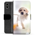 iPhone X / iPhone XS Premium Flip Cover med Pung - Hund