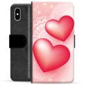 iPhone X / iPhone XS Premium Flip Cover med Pung - Kærlighed