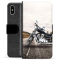 iPhone X / iPhone XS Premium Flip Cover med Pung - Motorcykel