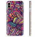 iPhone X / iPhone XS TPU Cover - Abstrakte Blomster