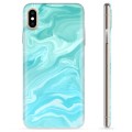 iPhone X / iPhone XS TPU Cover - Blå Marmor