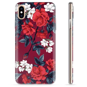 iPhone X / iPhone XS TPU Cover - Vintage Blomster