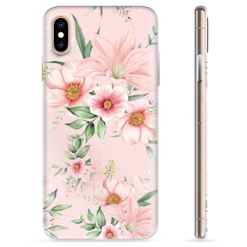 iPhone X / iPhone XS TPU Cover - Vandfarveblomster