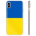 iPhone X / iPhone XS TPU Cover Ukrainsk Flag - Gul og lyseblå