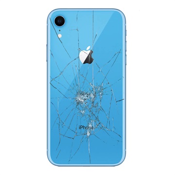 iPhone XR Bagcover Reparation - kun glasset - Blå