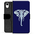 iPhone XR Premium Flip Cover med Pung - Elefant