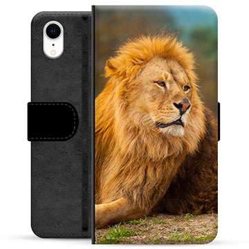 iPhone XR Premium Flip Cover med Pung - Løve