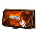 iPhone XR Esseble-etui med lynlås og håndledsrem - brun