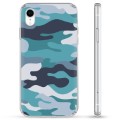 iPhone XR Hybrid Cover - Blå Camouflage