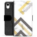 iPhone XR Premium Flip Cover med Pung - Abstrakt Marmor