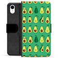 iPhone XR Premium Flip Cover med Pung - Avocadomønster
