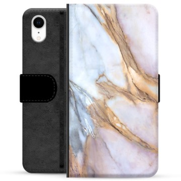 iPhone XR Premium Flip Cover med Pung - Elegant Marmor