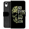 iPhone XR Premium Flip Cover med Pung - No Pain, No Gain