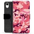 iPhone XR Premium Flip Cover med Pung - Pink Camouflage
