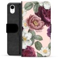 iPhone XR Premium Flip Cover med Pung - Romantiske Blomster