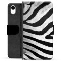 iPhone XR Premium Flip Cover med Pung - Zebra