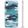 iPhone XR TPU Cover - Blå Camouflage