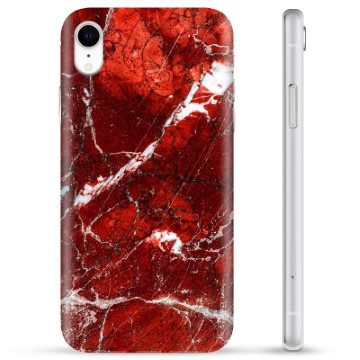 iPhone XR TPU Cover - Rød Marmor