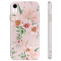 iPhone XR TPU Cover - Vandfarveblomster