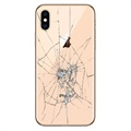 iPhone XS Bagcover Reparation - kun glasset - Guld