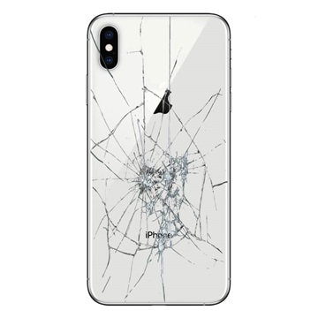 iPhone XS Bagcover Reparation - kun glasset - Hvid