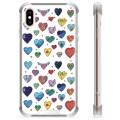 iPhone X / iPhone XS Hybrid Cover - Hjerter