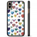iPhone X / iPhone XS Beskyttende Cover - Hjerter