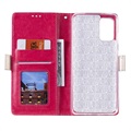 Lace Pattern Samsung Galaxy S20 Pung Taske med Stand - Hot Pink