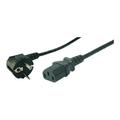LogiLink Strømkabel - Strøm IEC 60320 C13 -> Power CEE 7/7 han - 3m - Sort