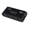LogiLink UA0170 4-Port USB 3.0 Hub - Sort