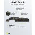 Goobay HDMI 2.0 Skiftekonsol 3 til 1 - Sort 