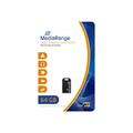 MediaRange USB 2.0 Nano Flash Drive med Nøglering - 64GB - Sort