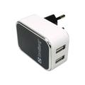 Sandberg 440-57 Dual USB AC Oplader - Sort / Hvid