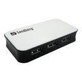 Sandberg 4-ports USB 3.0 Hub - Sort / Hvid