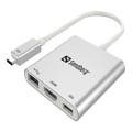 Sandberg USB-C HDMI USB Dockingstation - Hvid