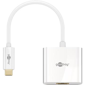 Goobay USB-C til HDMI Adapter Kabel - Hvid