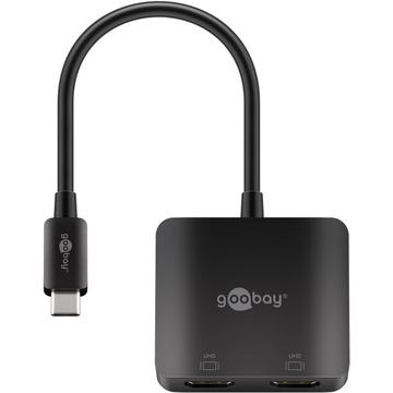 Goobay USB-C til Dobbelt HDMI - Sort