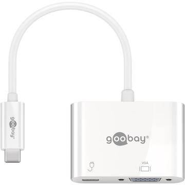 Goobay USB-C til VGA / USB-C PD - Hvid