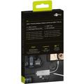 Goobay USB-C til HDMI, USB 3.0, Ethernet, Hukommelseskortlæser & PD Adapter - Sølv