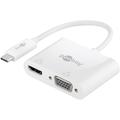 Goobay USB-C til HDMI/VGA Adapter - Hvid