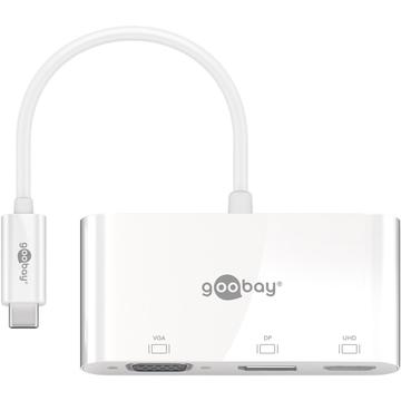 Goobay USB-C til VGA / USB-C PD & HDMI - Hvid