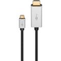 Goobay USB-C til HDMI Adapter Kabel - 2m - Sort / Sølv
