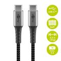 Goobay USB-C / USB-C-kabel - 0,5 m - Space Grå / Sølv