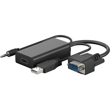 Goobay VGA med AUX / HDMI Adapter - Sort
