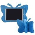 iPad Mini 2, iPad Mini 3 3D Shockproof Kids Cover - Sommerfugl - Blå