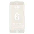 4D Full Size iPhone 6/6S Panserglas skærmbeskyttelse - Hvid